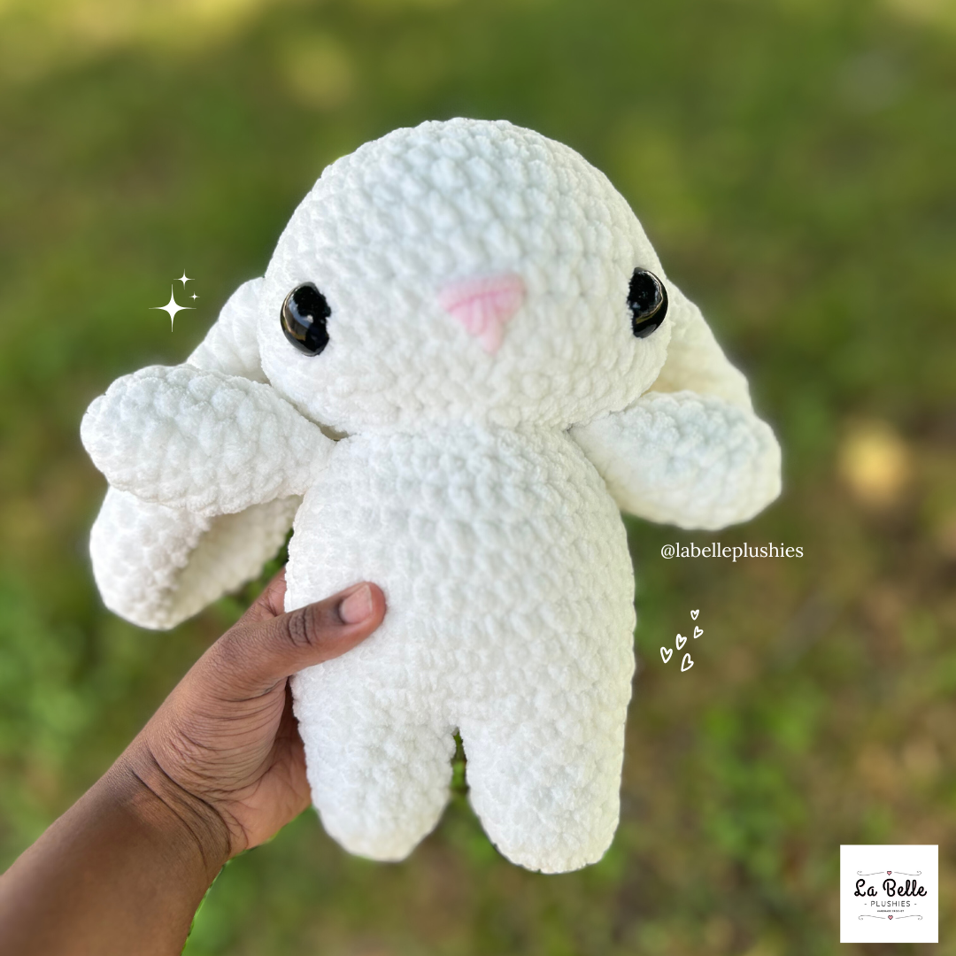 Crochet Bunny Plushie - White Stuffed Animal