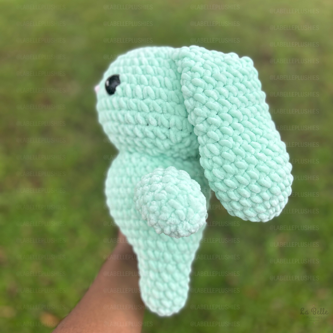 Crochet Bunny Plushie - Green Stuffed Animal