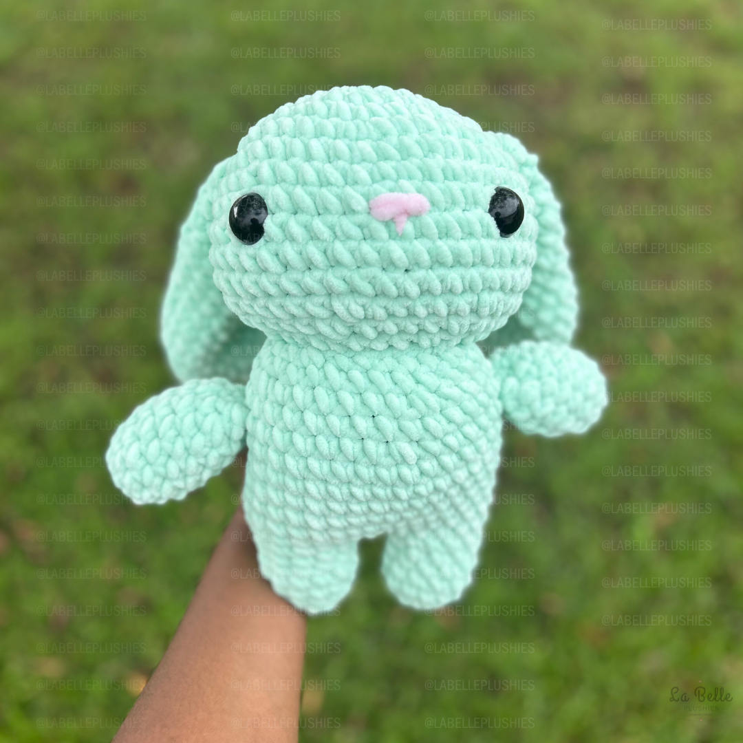Crochet Bunny Plushie - Green Stuffed Animal