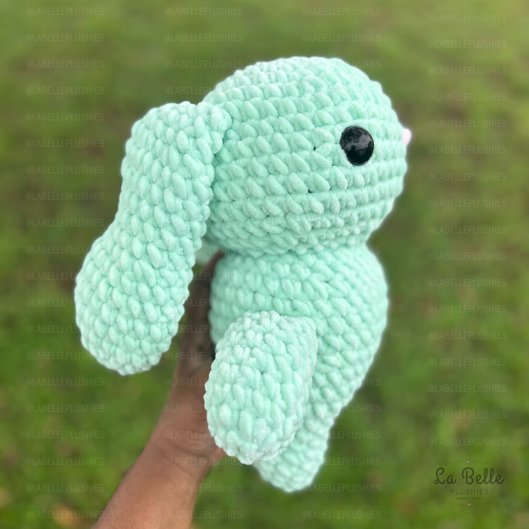 Crochet Bunny Plushie - Green Stuffed Animal