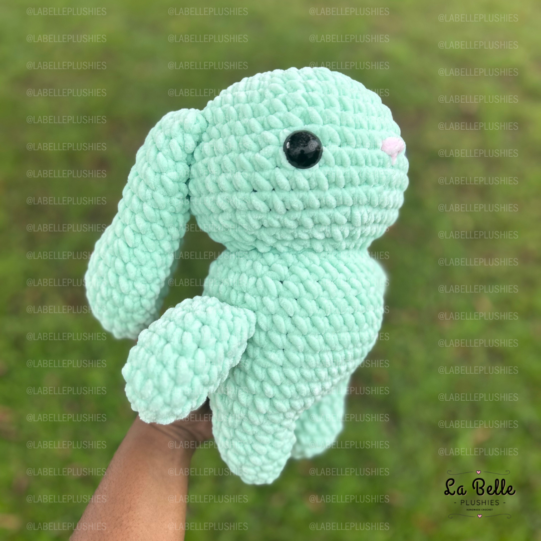 Crochet Bunny Plushie - Green Stuffed Animal